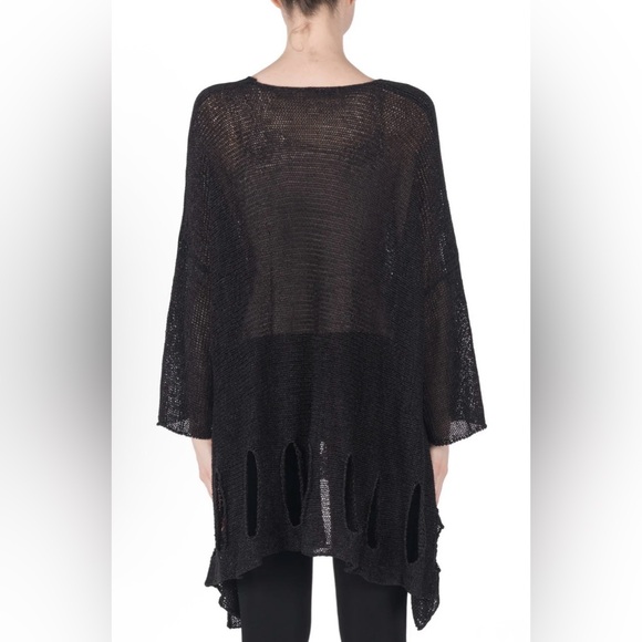 For Cyndi-Joseph Ribkoff Knit Cutout Detail Black Women's oversized Sweater NWT - Picture 17 of 17